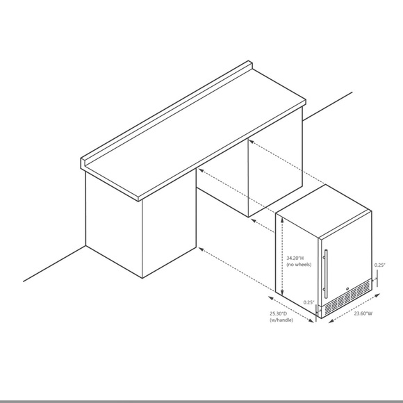 Newair 24” Outdoor Fridge Weatherproof Stainless Steel with Auto-Closing Door - Picture 5 of 9
